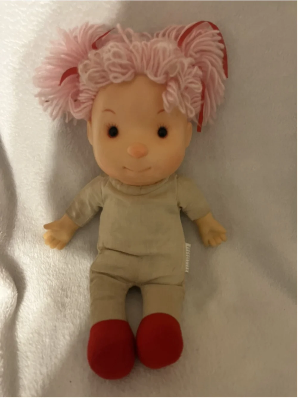 Vintage 1980s Komfy Kid Ice Cream Girl Doll Pink Yarn Hair NO OUTFIT SEE